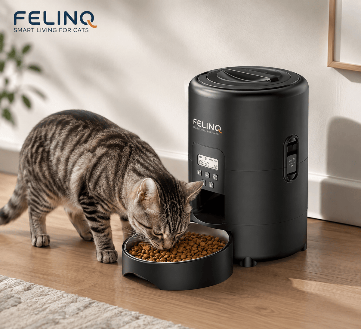 Felinq Automatic Cat Feeder 2L with Timed Portion Control
