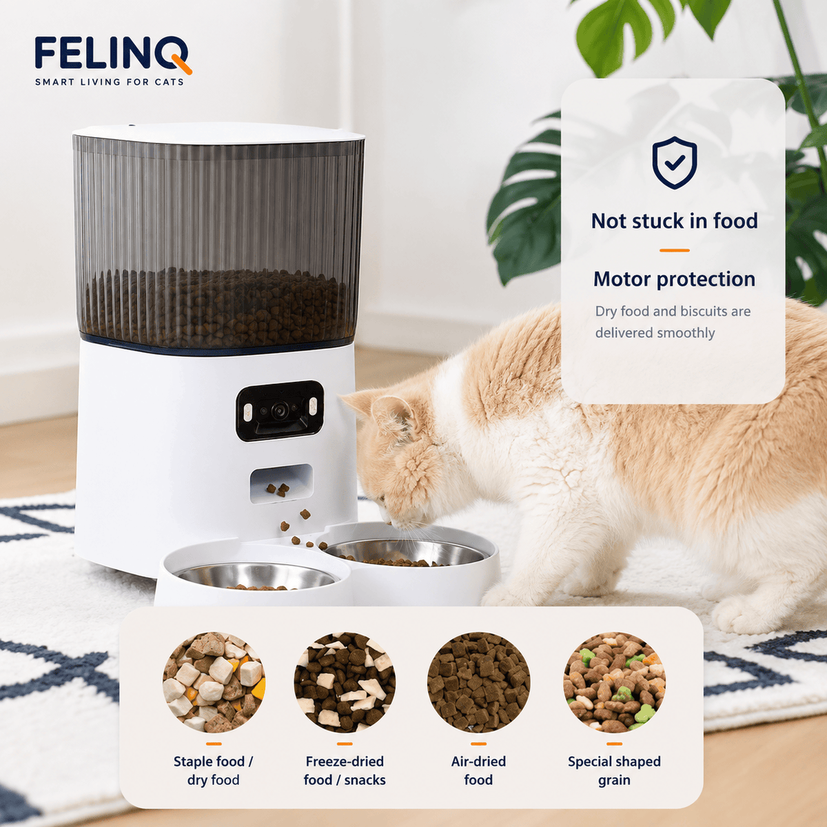 Felinq Automatic Cat Feeder 3.5L with Camera & WiFi