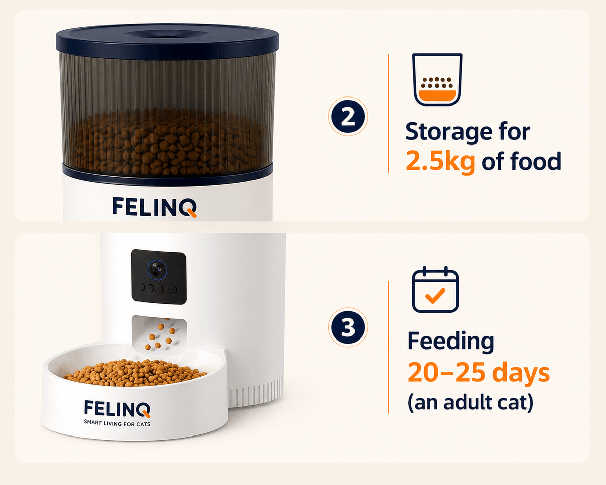 Felinq Automatic Cat Feeder 3L with Camera & WiFi