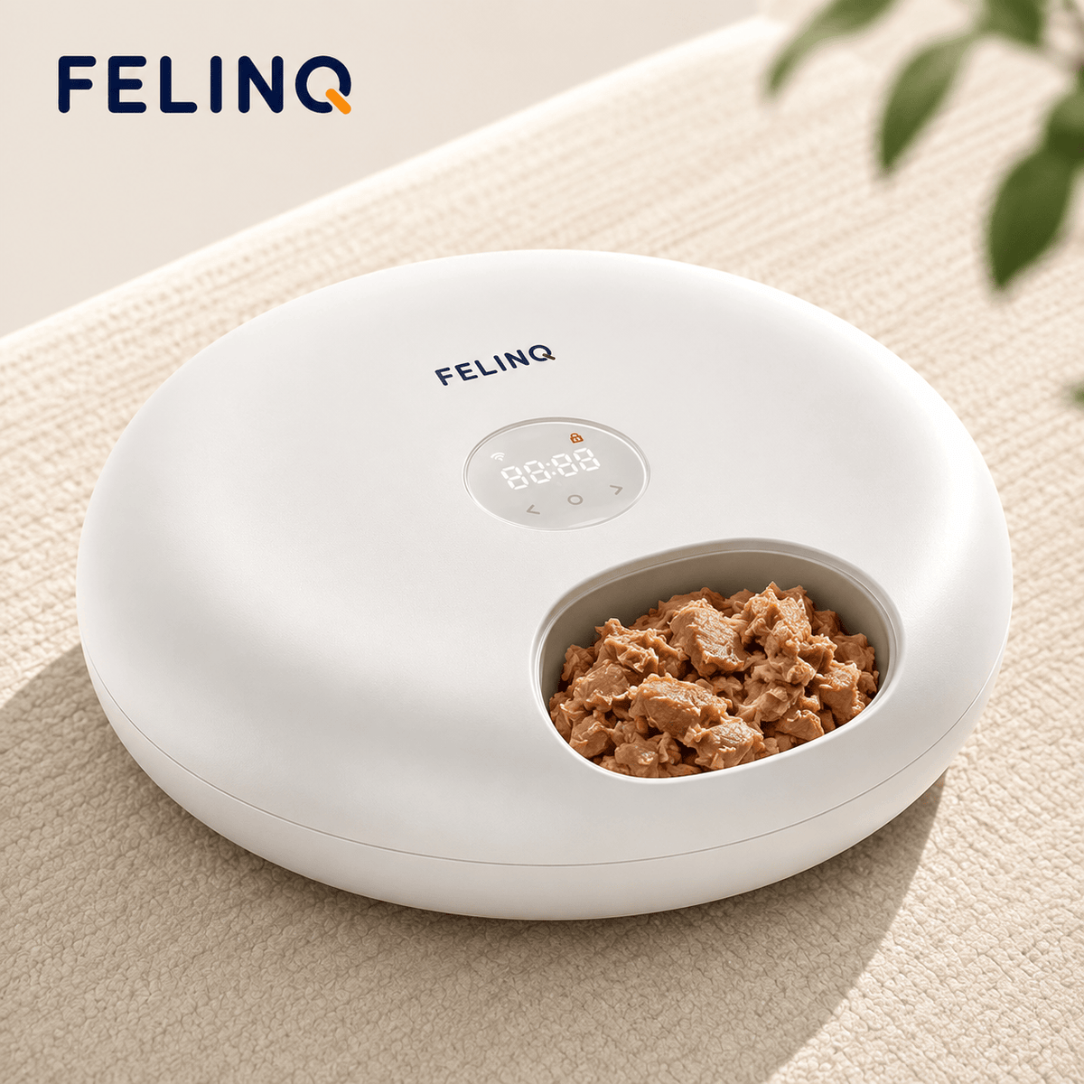 Felinq Automatic Cat Feeder 6 Meals for Wet & Dry Food