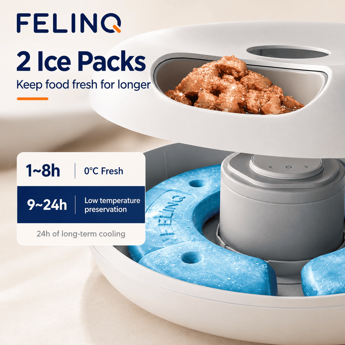 Felinq Automatic Cat Feeder 6 Meals for Wet & Dry Food