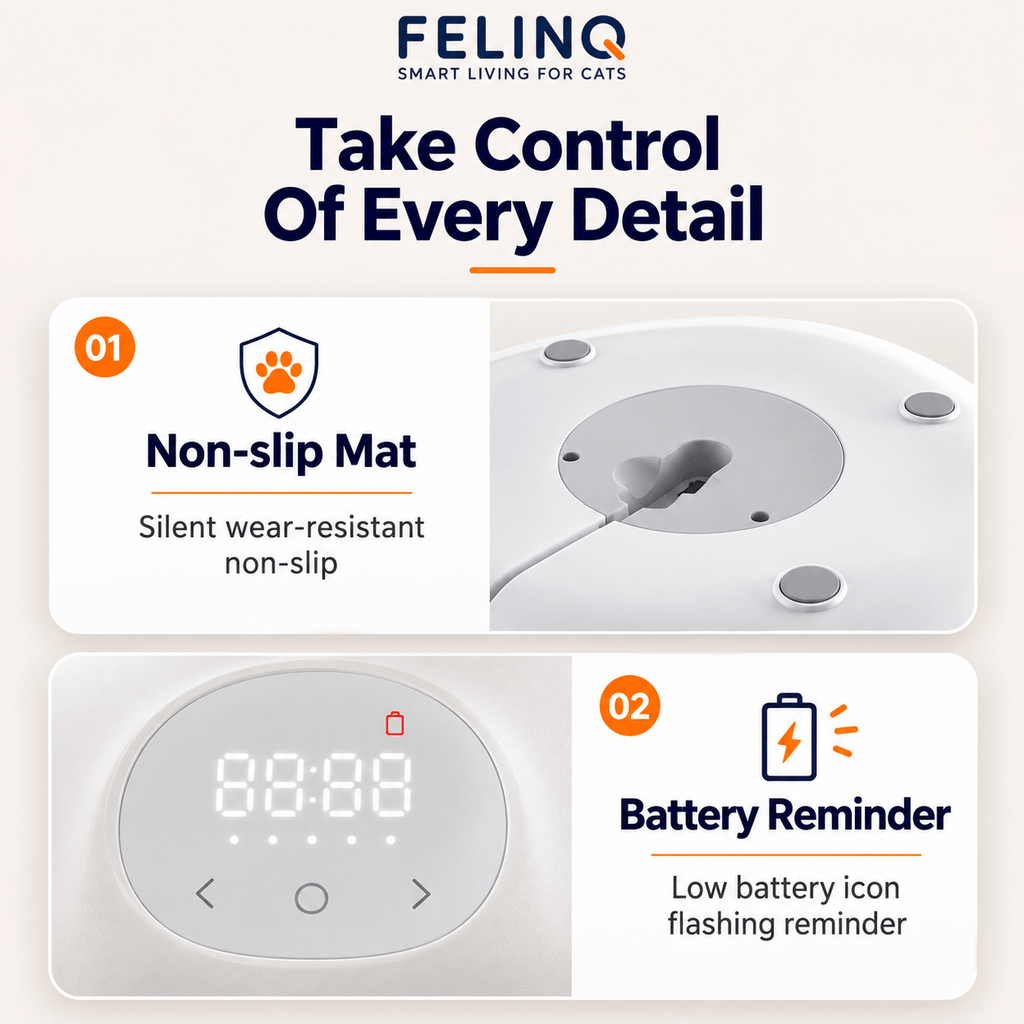 Felinq Automatic Cat Feeder 6 Meals for Wet & Dry Food