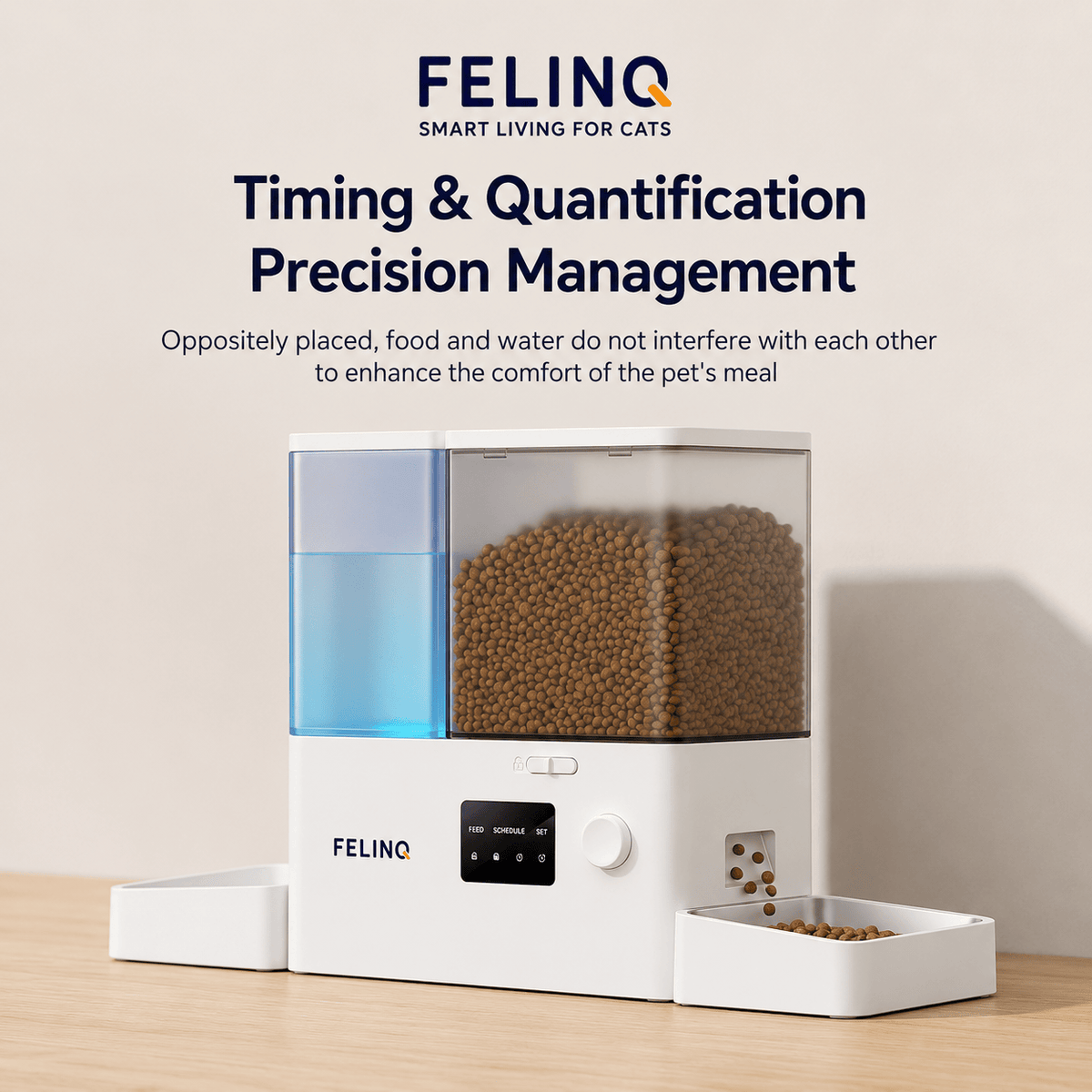 Felinq Automatic Cat Feeder & Water Dispenser 8.5L with WiFi