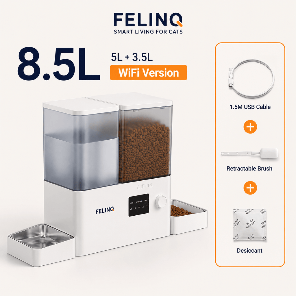 Felinq Automatic Cat Feeder & Water Dispenser 8.5L with WiFi