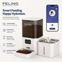 Felinq Automatic Cat Feeder & Water Fountain 2-in-1 – App Control