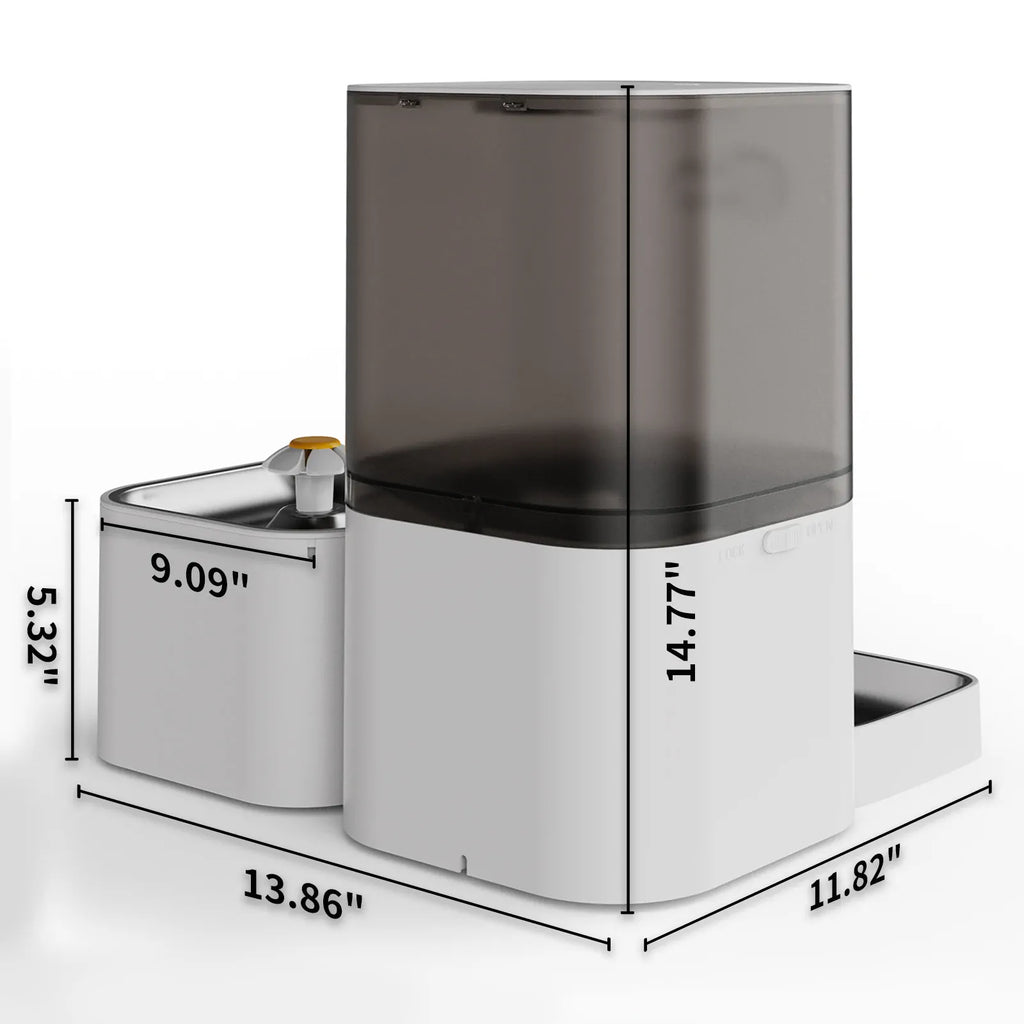 Felinq Automatic Cat Feeder & Water Fountain 2-in-1 – App Control