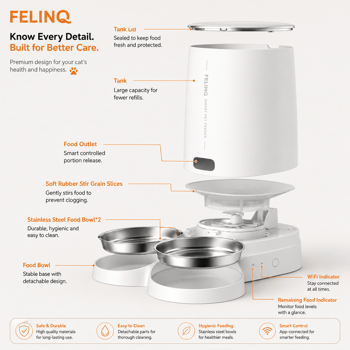 Felinq Automatic Cat Feeder with App Control