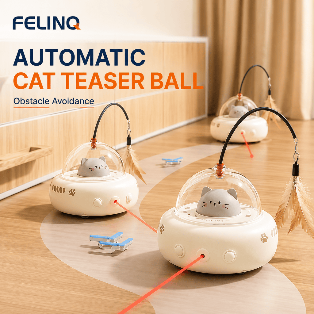 Felinq Automatic Feather Chase Toy | Interactive Cat Play