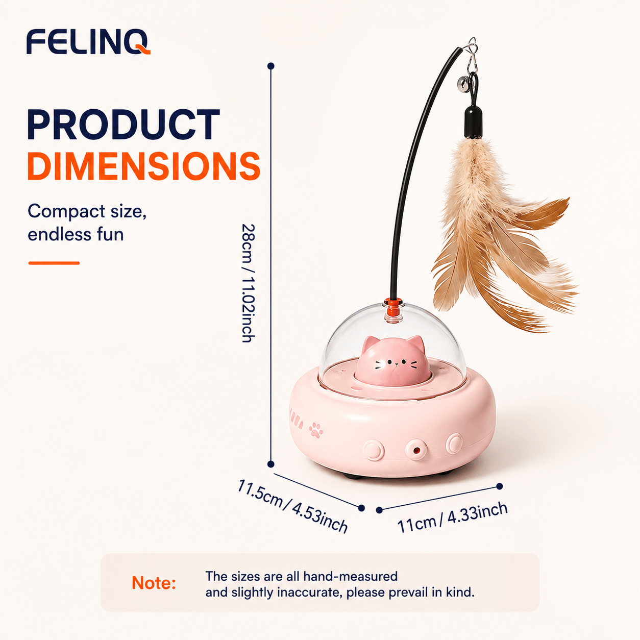 Felinq Automatic Feather Chase Toy | Interactive Cat Play