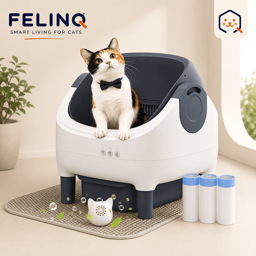 Felinq Automatic Self-Cleaning Cat Litter Box 76L with App Control