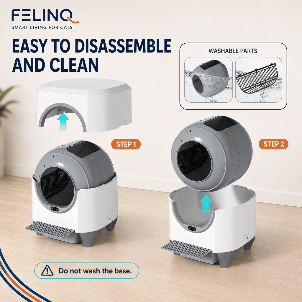 Felinq Automatic Self-Cleaning Cat Litter Box 80L with App Control