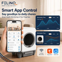 Felinq Automatic Self-Cleaning Cat Litter Box 80L with App Control