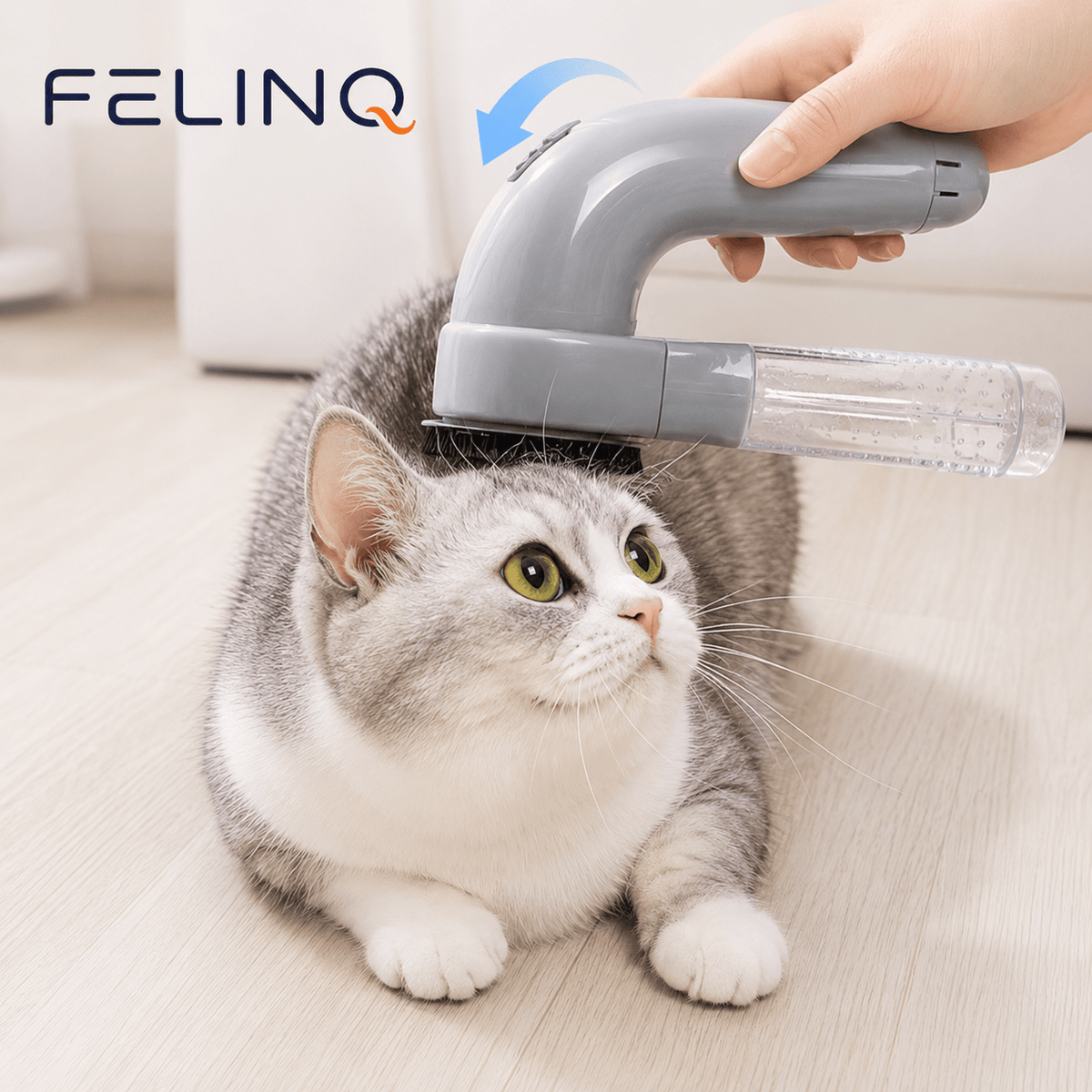 Felinq Cat Hair Vacuum & Massage Brush-2-in-1 Electric