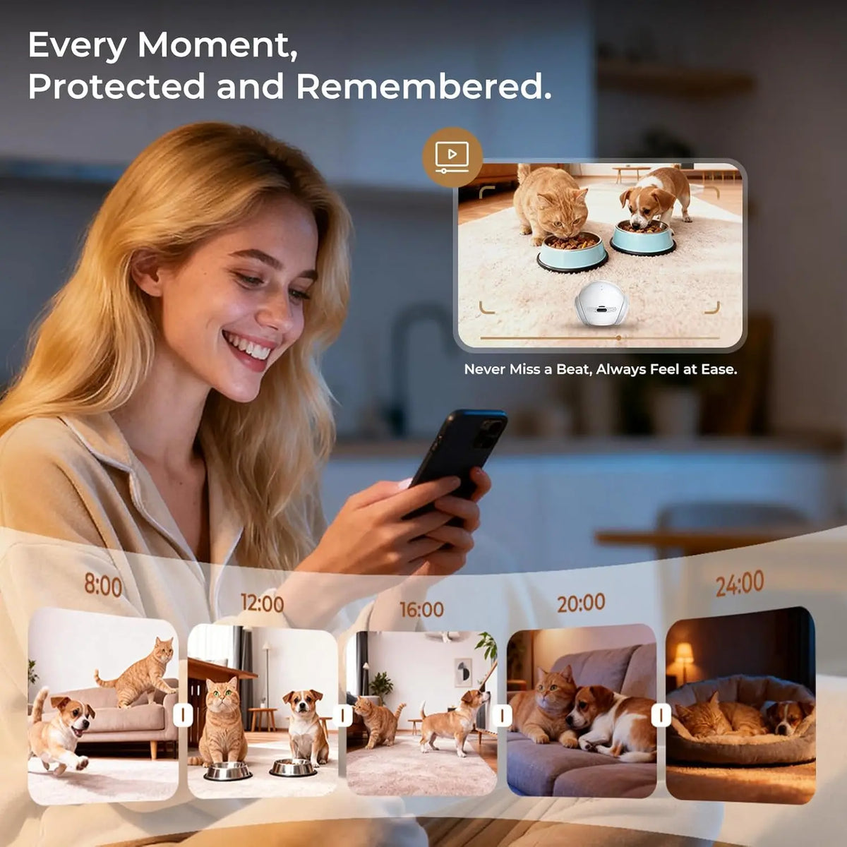 Felinq Cat Robot Camera – 360° Mobile Monitoring & Auto-Recharge