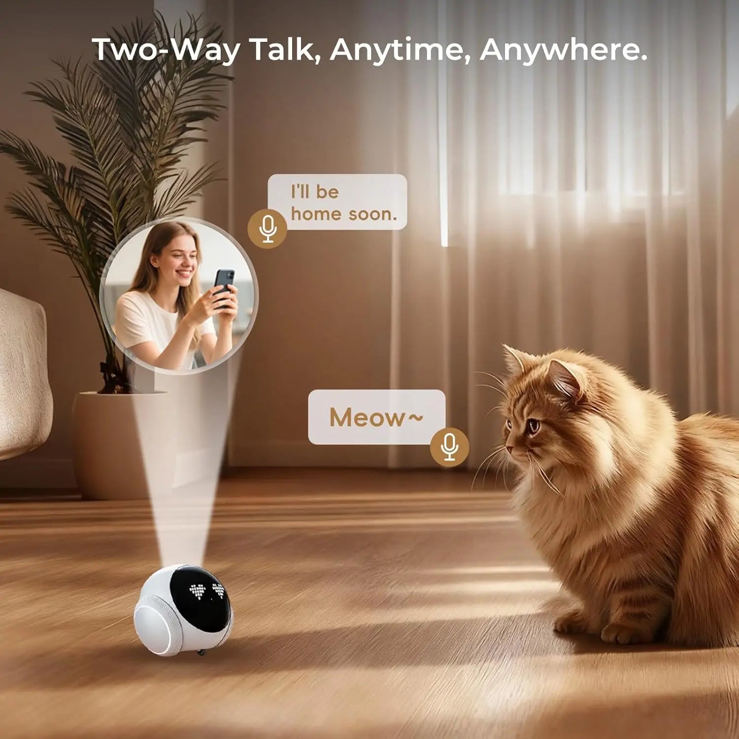 Felinq Cat Robot Camera – 360° Mobile Monitoring & Auto-Recharge