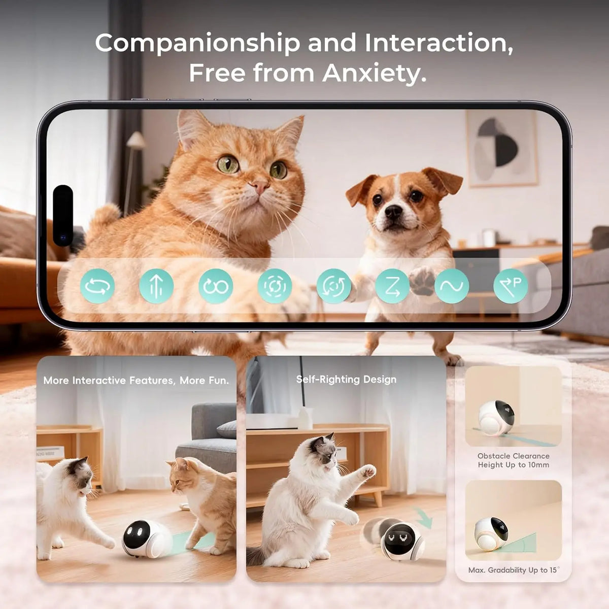 Felinq Cat Robot Camera – 360° Mobile Monitoring & Auto-Recharge