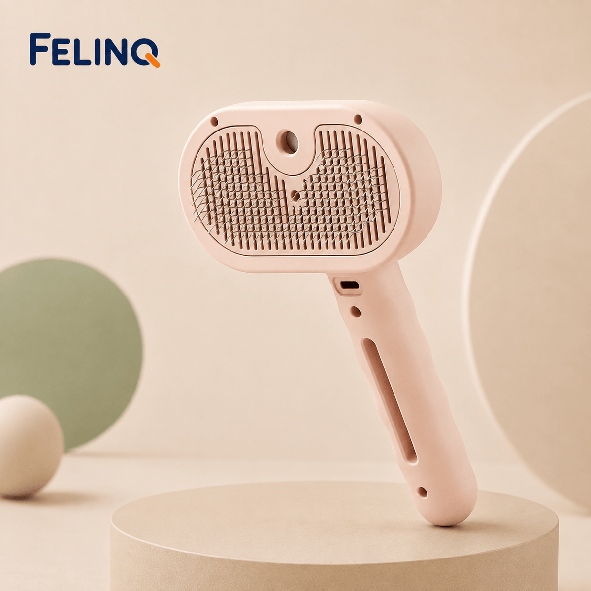 Felinq Cat Steam Grooming Brush – 3-in-1 Cat Hair Care