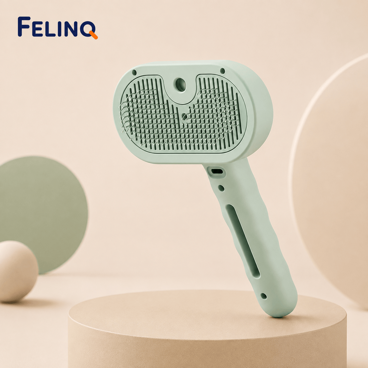 Felinq Cat Steam Grooming Brush – 3-in-1 Cat Hair Care