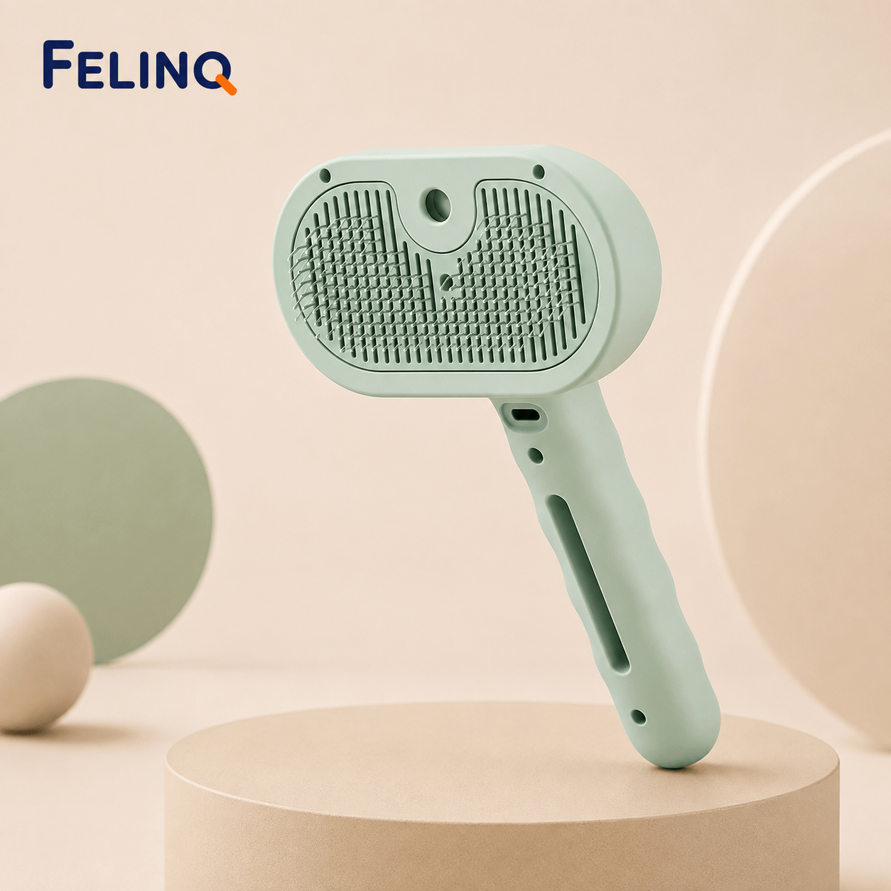 Felinq Cat Steam Grooming Brush – 3-in-1 Cat Hair Care