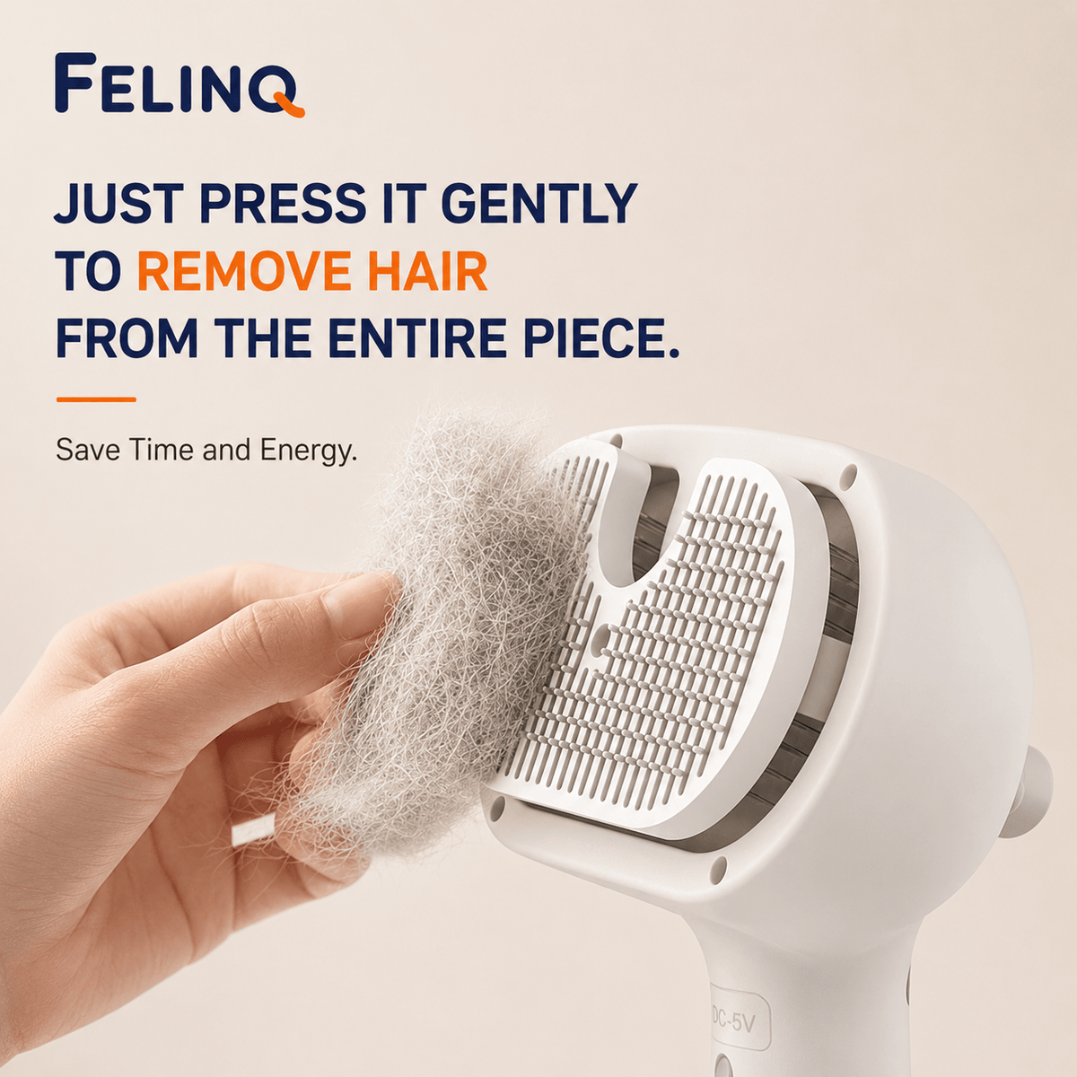 Felinq Cat Steam Grooming Brush – 3-in-1 Cat Hair Care