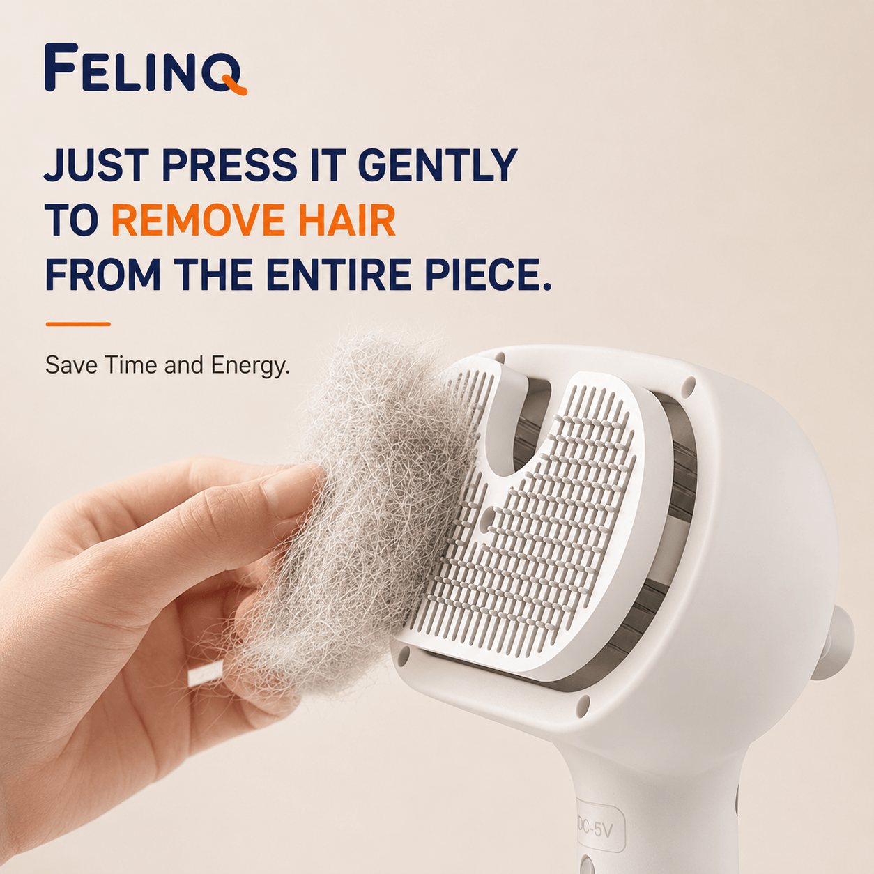 Felinq Cat Steam Grooming Brush – 3-in-1 Cat Hair Care