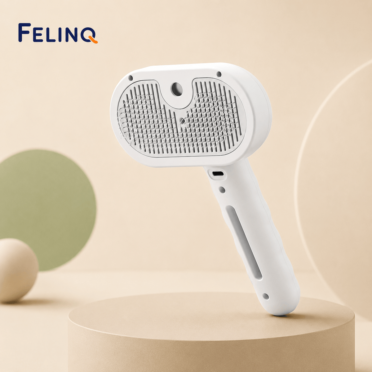 Felinq Cat Steam Grooming Brush – 3-in-1 Cat Hair Care