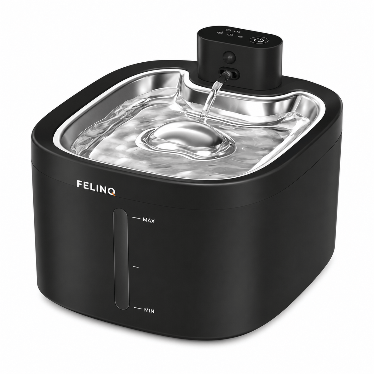 Felinq Cordless Cat Water Fountain 3.5L | Stainless Steel