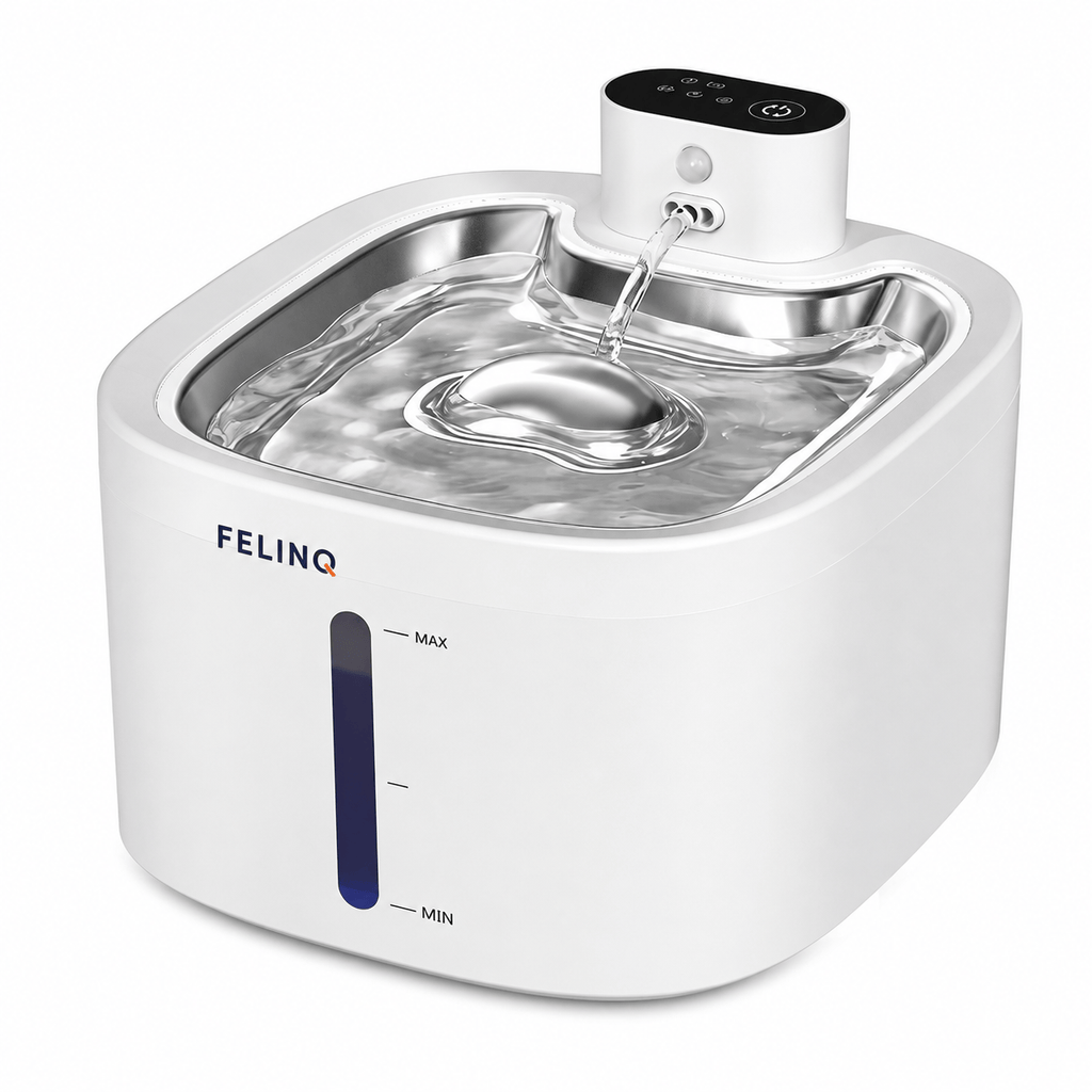 Felinq Cordless Cat Water Fountain 3.5L | Stainless Steel