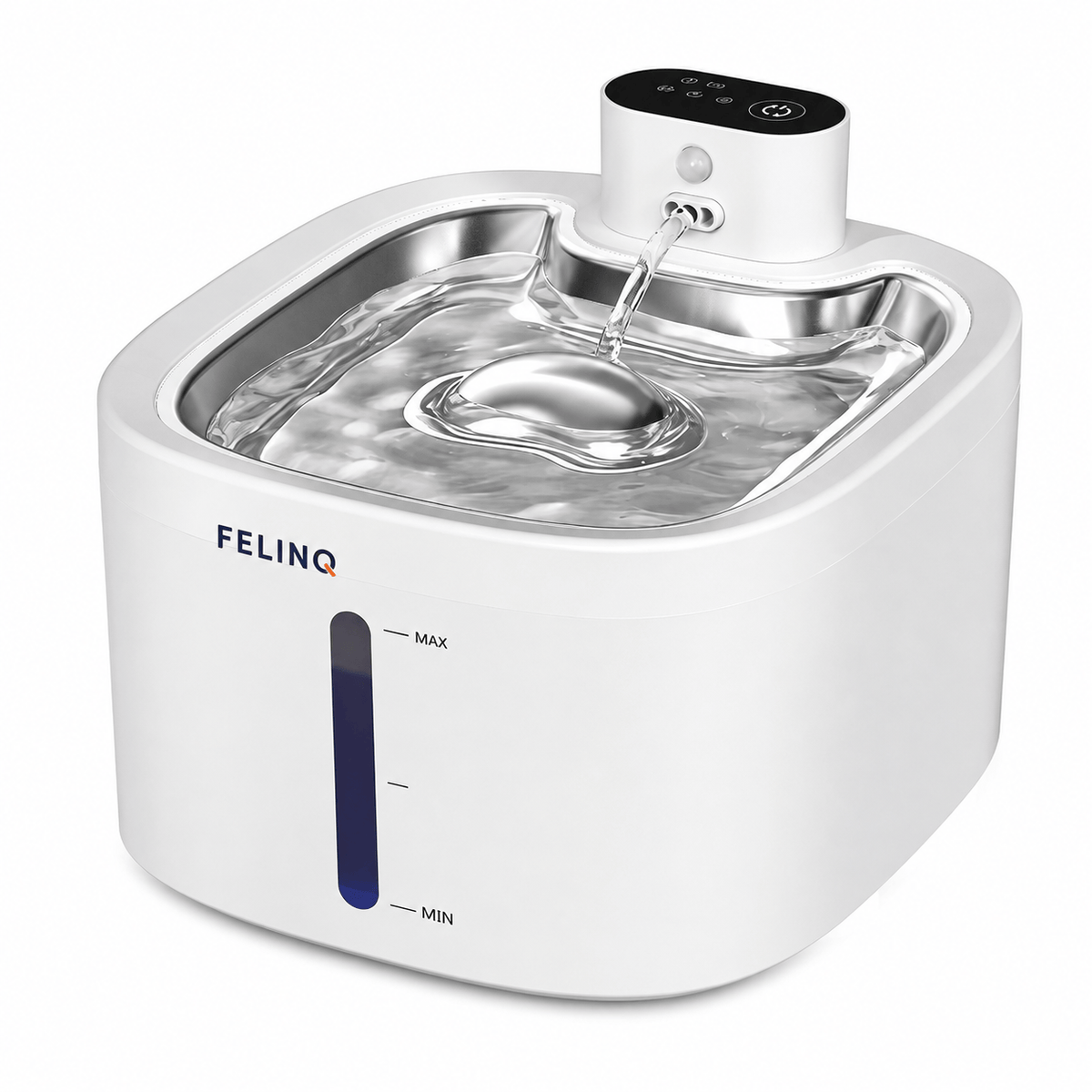 Felinq Cordless Cat Water Fountain 3.5L | Stainless Steel