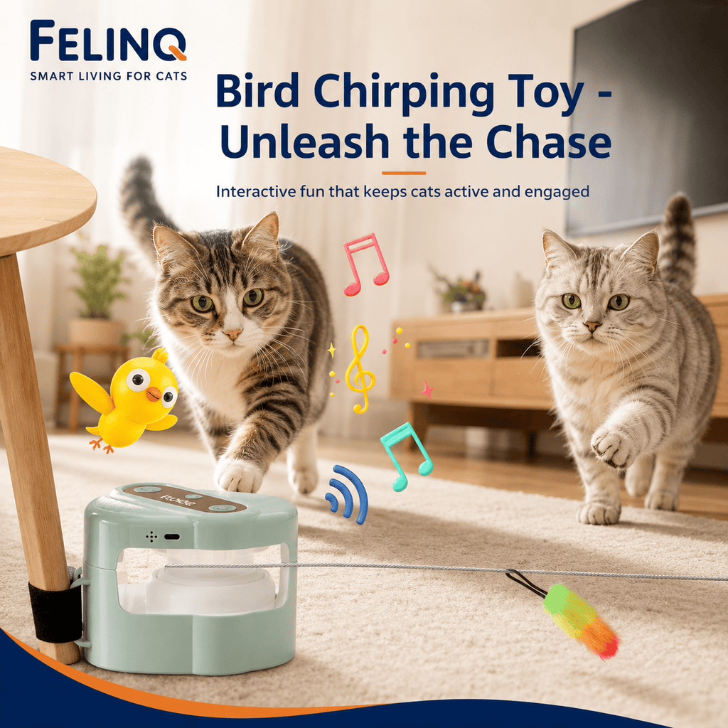 Felinq Interactive Bird Chirping Cat Toy | Remote Control
