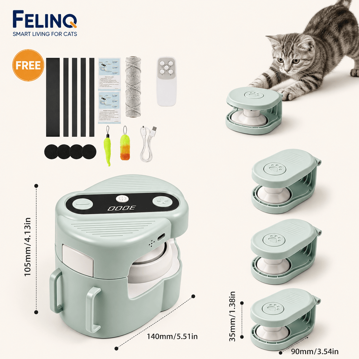 Felinq Interactive Bird Chirping Cat Toy | Remote Control