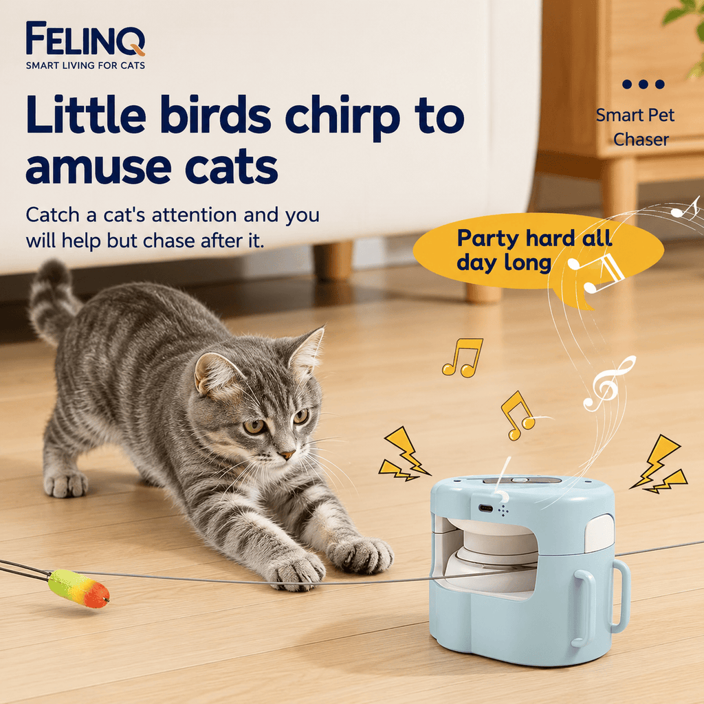 Felinq Interactive Bird Chirping Cat Toy | Remote Control