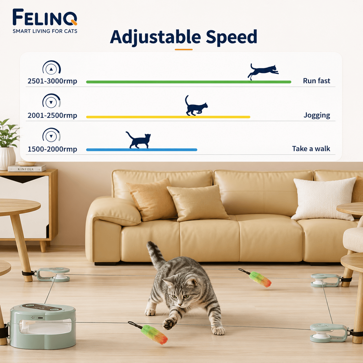Felinq Interactive Bird Chirping Cat Toy | Remote Control