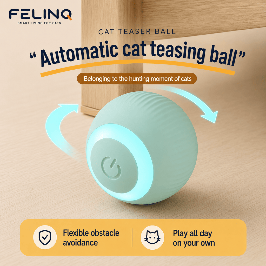 Felinq Interactive Cat Ball | Automatic Rolling Toy