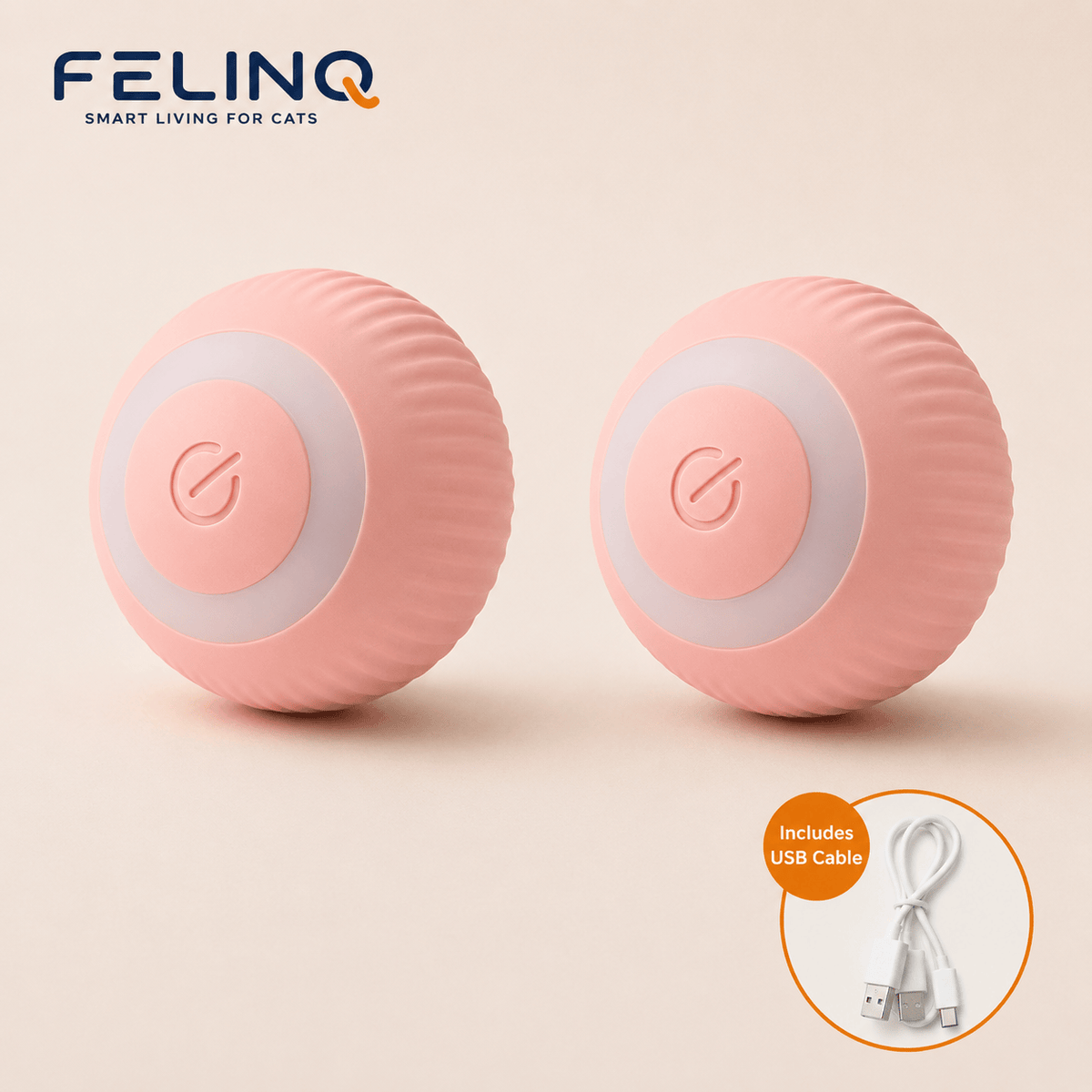 Felinq Interactive Cat Ball | Automatic Rolling Toy