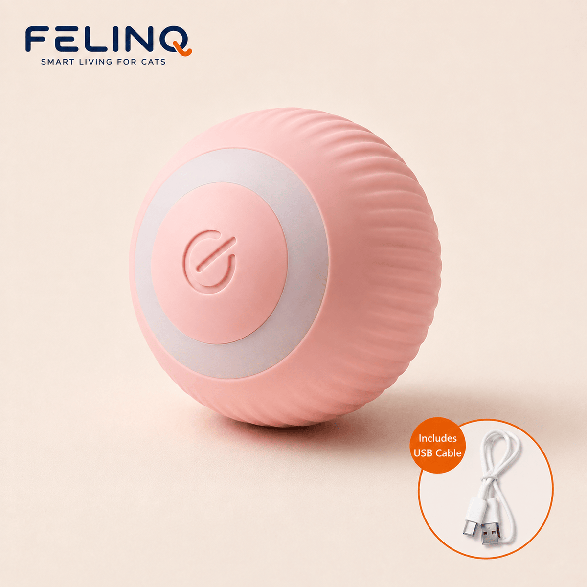 Felinq Interactive Cat Ball | Automatic Rolling Toy