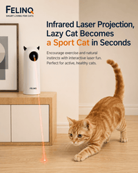 Felinq Smart Automatic Laser Cat Toy – Interactive 3-Speed Play