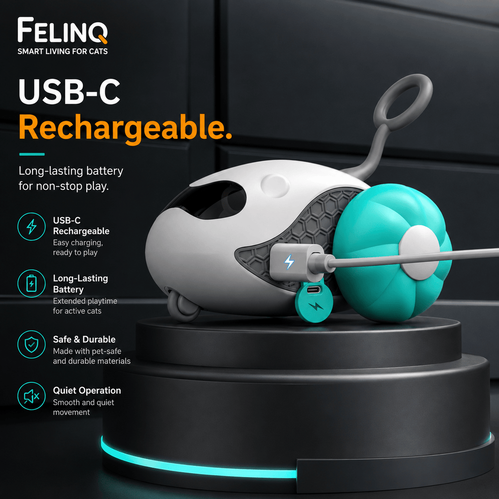 Felinq Smart Interactive Cat Car – Automatic & Remote Control