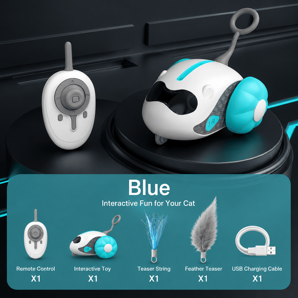 Felinq Smart Interactive Cat Car – Automatic & Remote Control