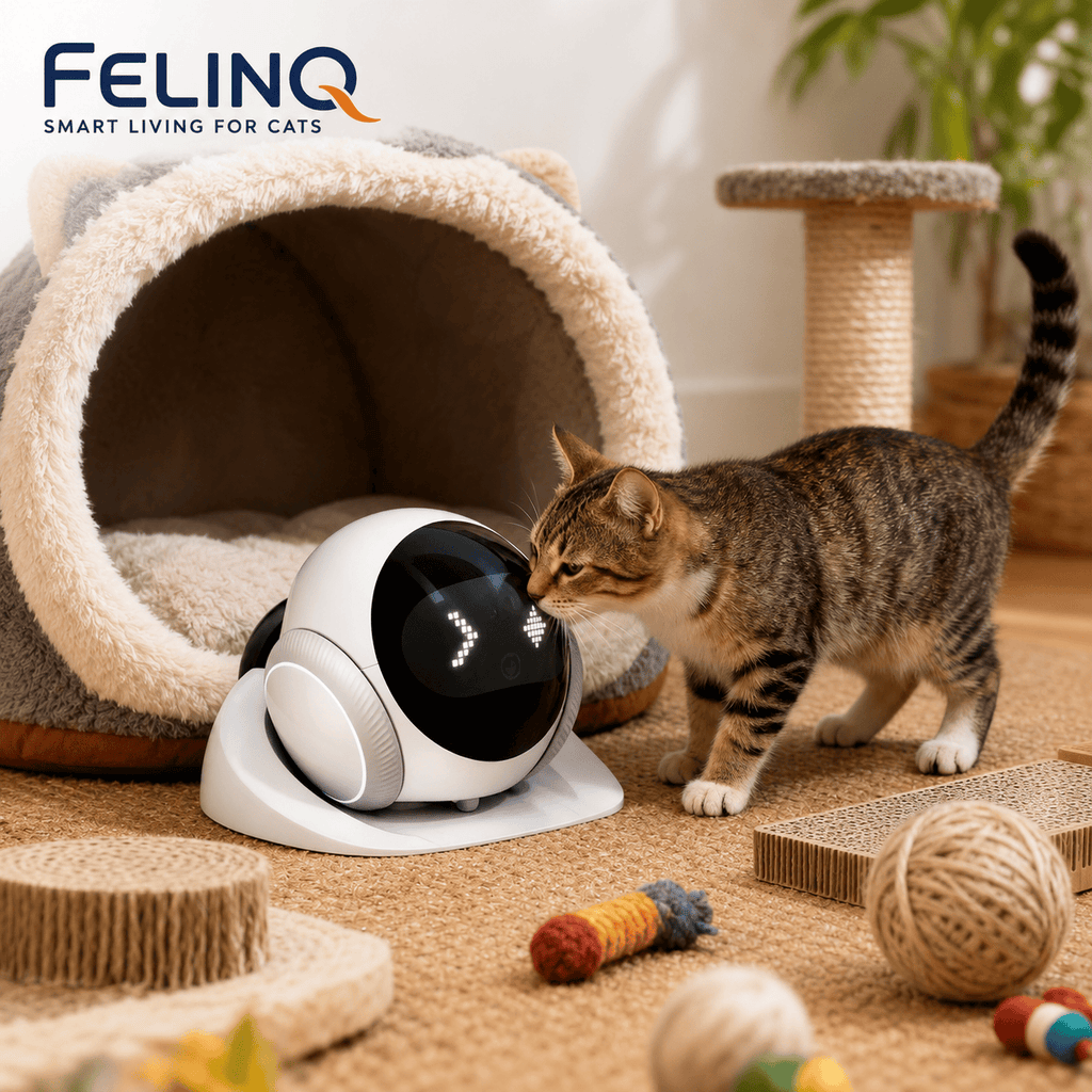 Felinq Smart Mobile Cat Camera with Auto Charging
