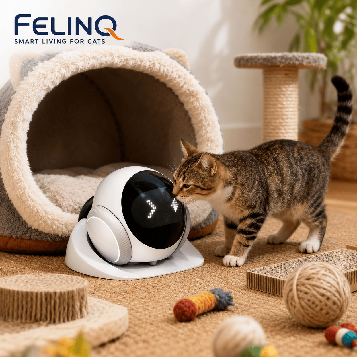 Felinq Smart Mobile Cat Camera with Auto Charging