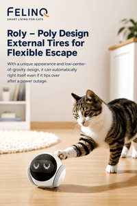 Felinq Smart Mobile Cat Camera with Auto Charging