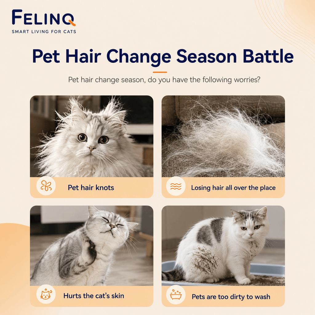 Felinq Steam Cat Grooming Brush – Spray & Hair Removal Comb
