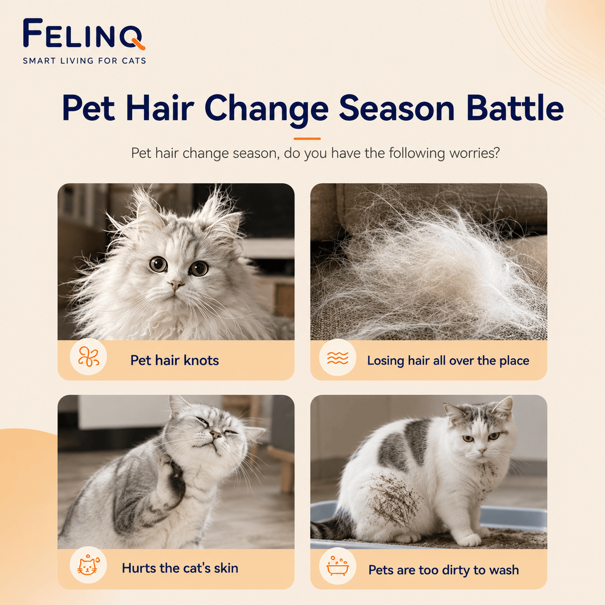 Felinq Steam Cat Grooming Brush – Spray & Hair Removal Comb