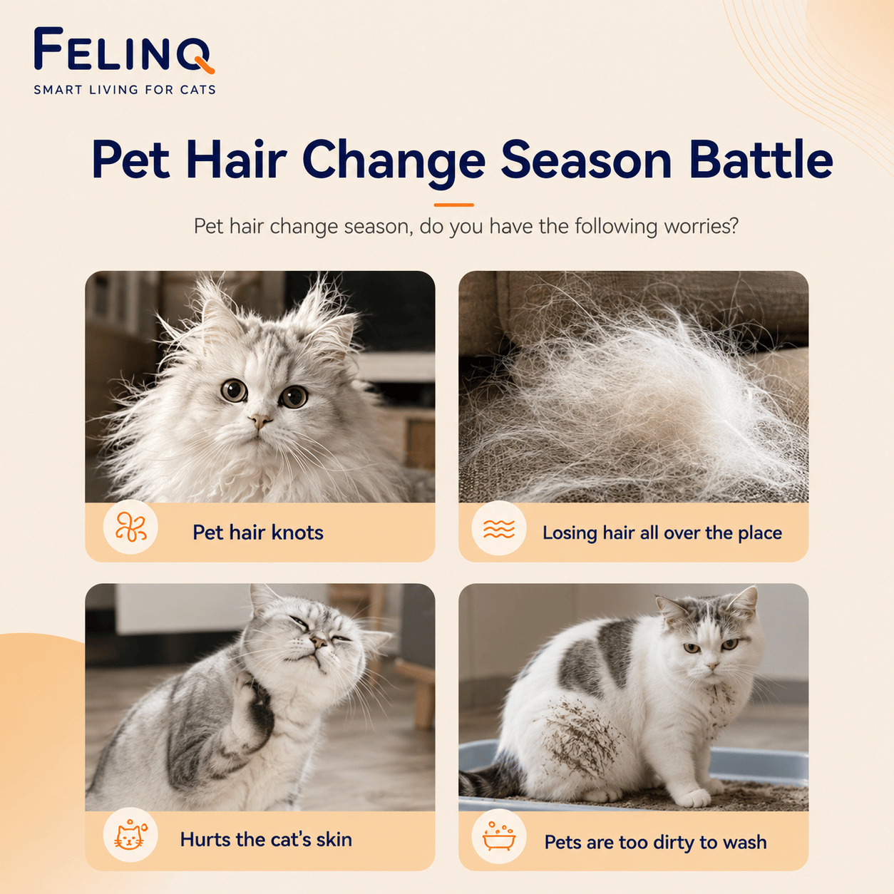 Felinq Steam Cat Grooming Brush – Spray & Hair Removal Comb