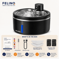 Felinq Wireless Cat Water Fountain 2.5L | Stainless Steel