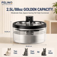 Felinq Wireless Cat Water Fountain 2.5L | Stainless Steel